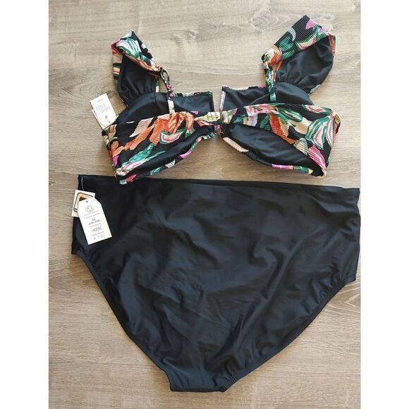 NEW Women’s Size 3XL Time and Tru Bikini Swim Top & Bottoms Vacay Swimsuit - Picture 8 of 11